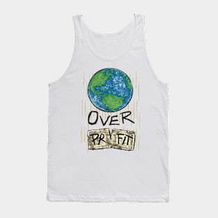 Planet Over Profit Earth Day 2024 Environmental Awareness Tank Top